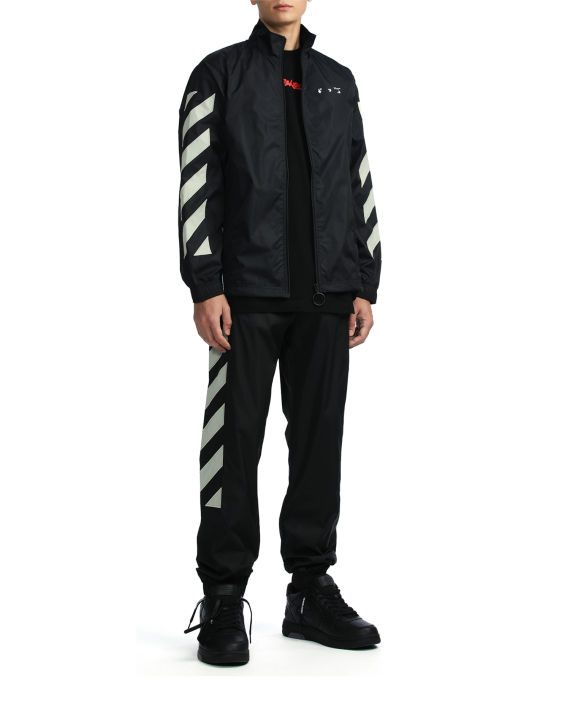 Diagonal nylon tracktop jacket image number 1