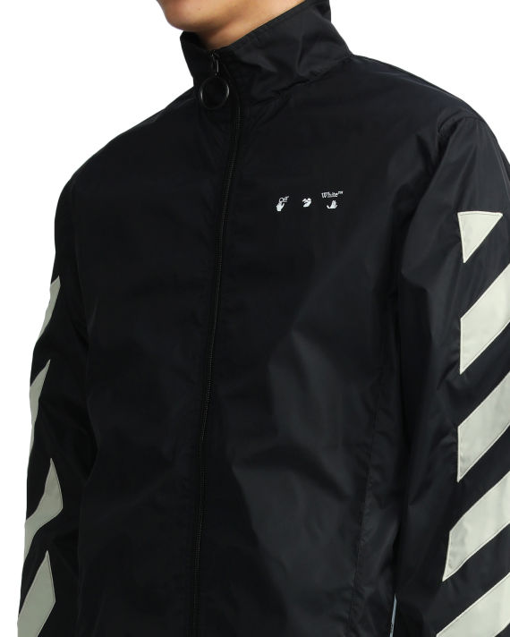 Diagonal nylon tracktop jacket image number 4