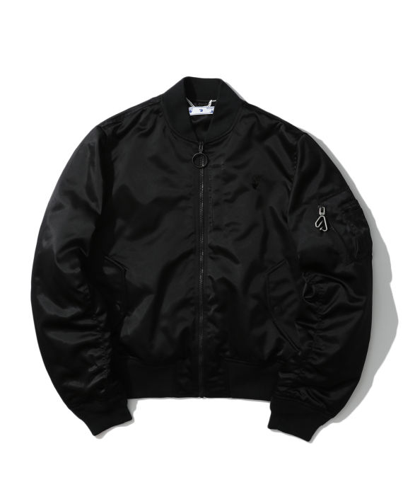 Off White Off-White Not Real Bomber Jacket in Black Leather ref