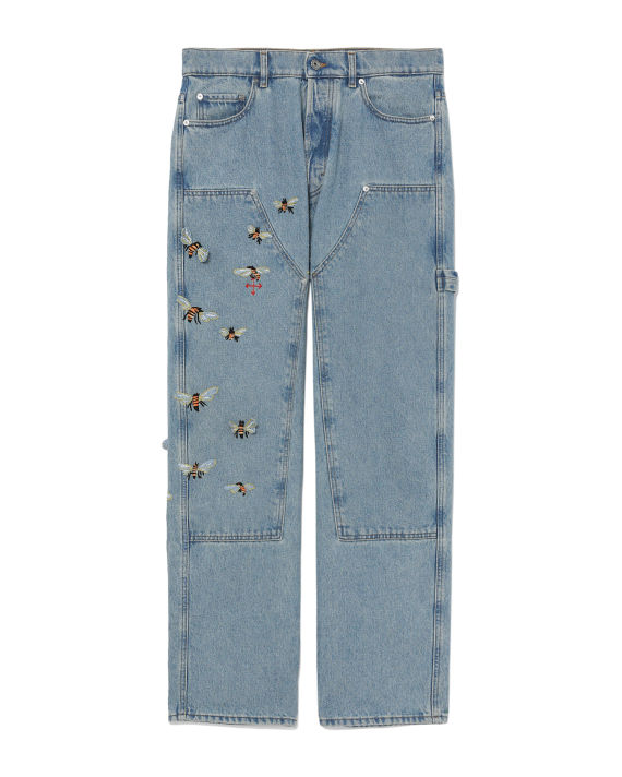Off-White c/o Virgil Abloh Blue Two Tone Straight Jeans