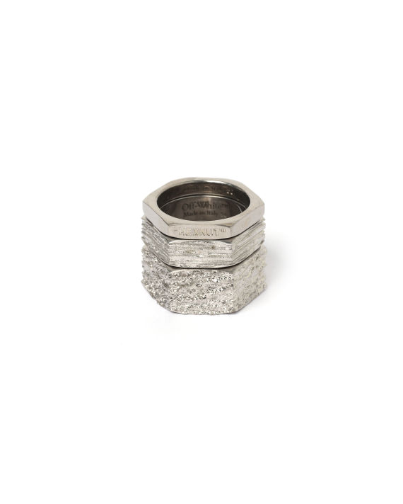Off-White c/o Virgil Abloh Silver Hex Nut Ring in Metallic for Men