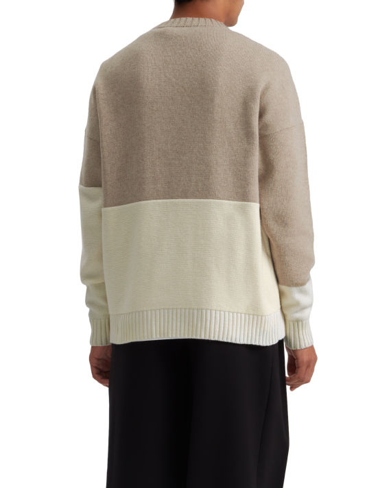 Colour blocked knit crew neck image number 3