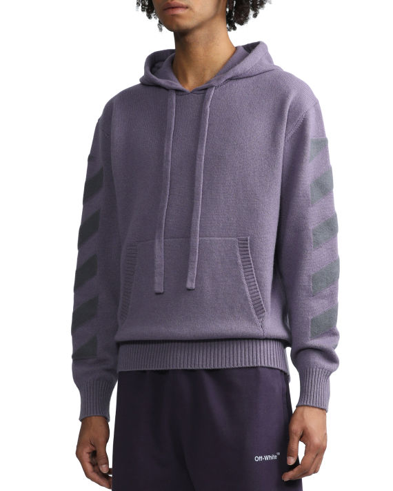 Diag arrow cashmere knit hoodie image number 2