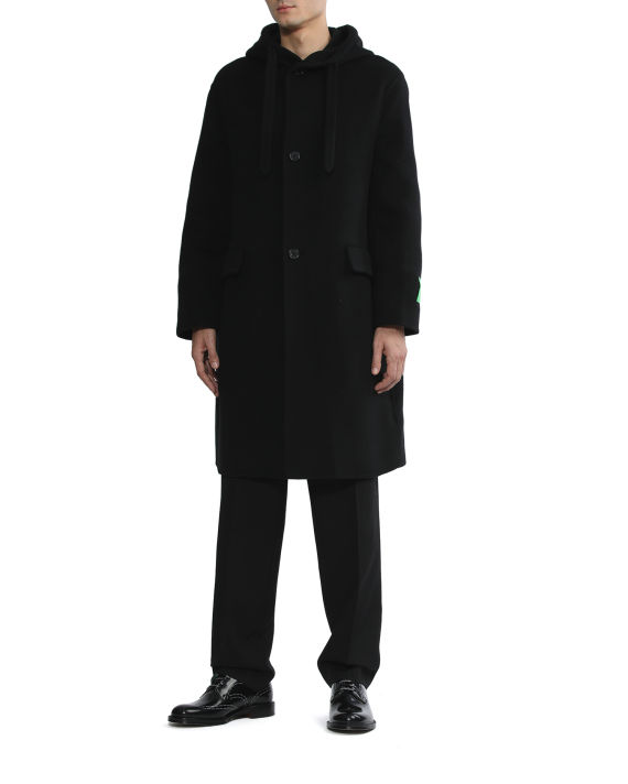 Tag hooded cashmere coat image number 2