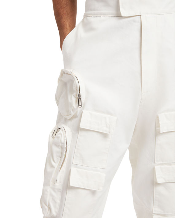 Off-White c/o Virgil Abloh Multi-pockets Cargo Trousers in Gray