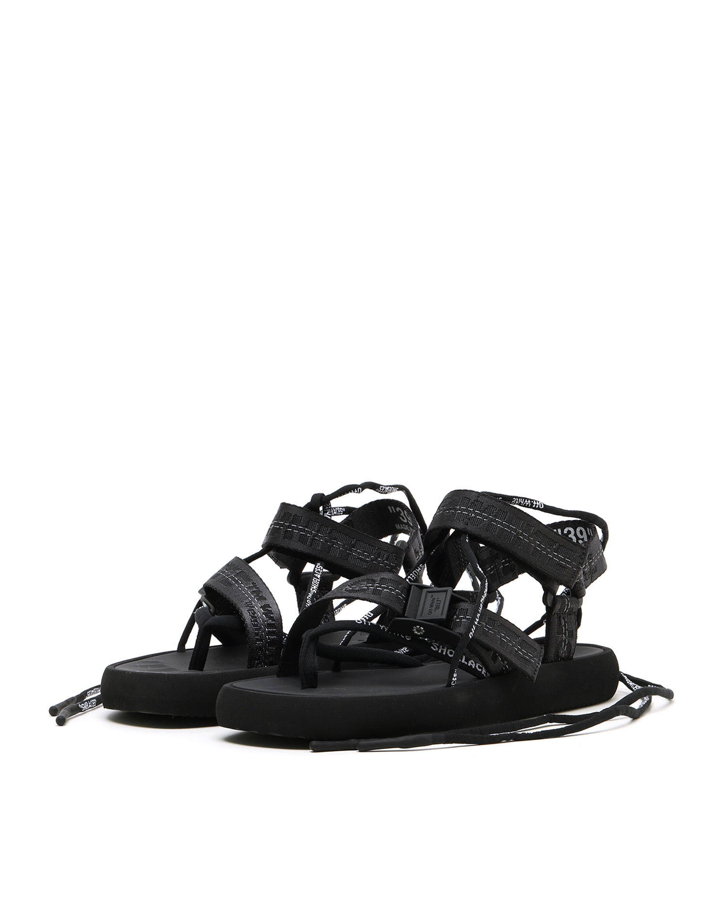 Off white multi outlet strap micro sandals