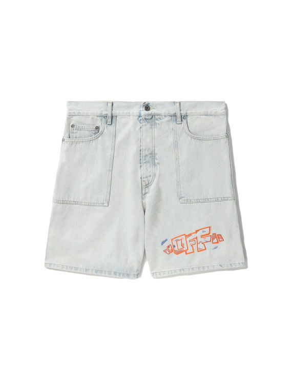 Embroidered denim shorts image number 0