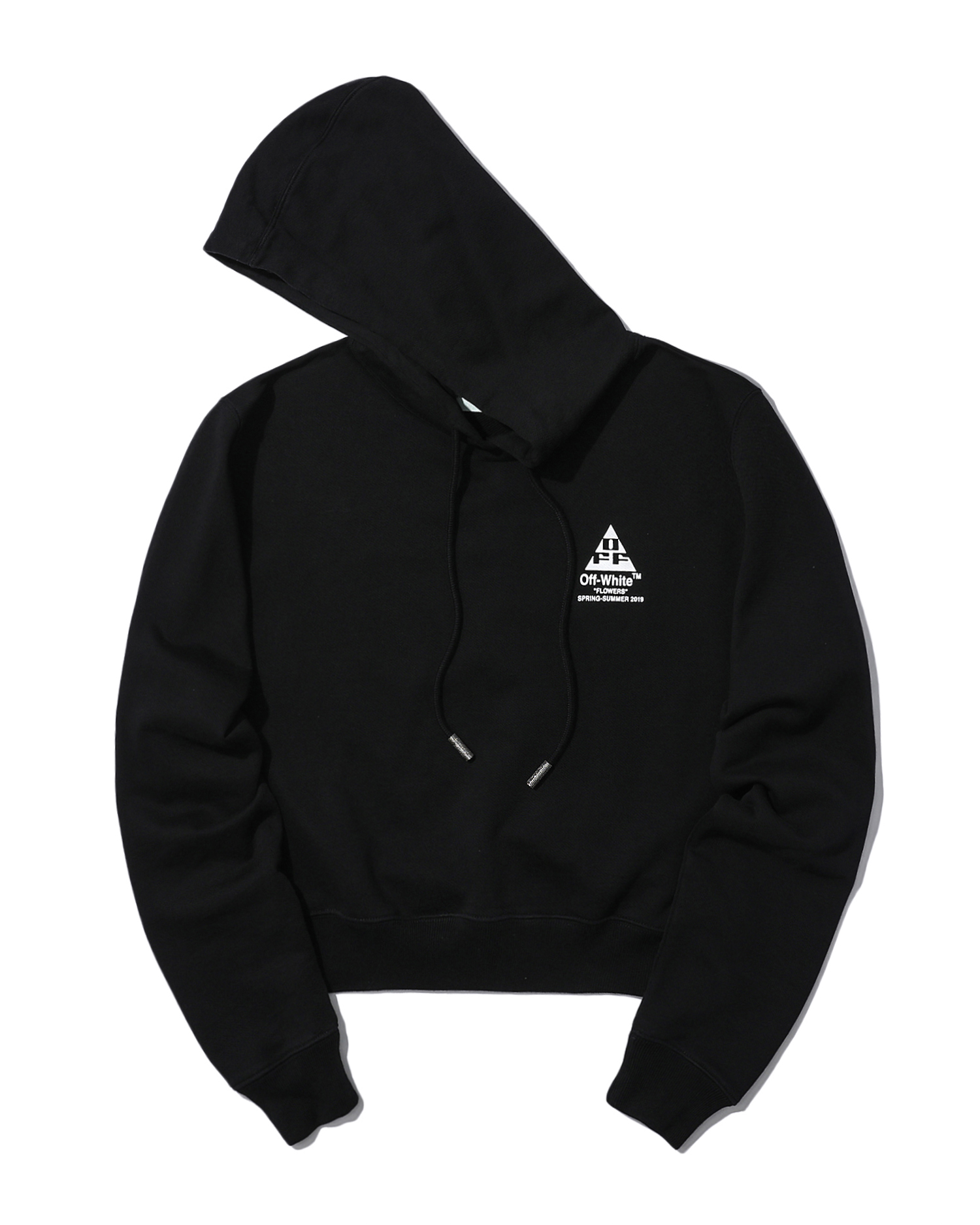 off white crop hoodie