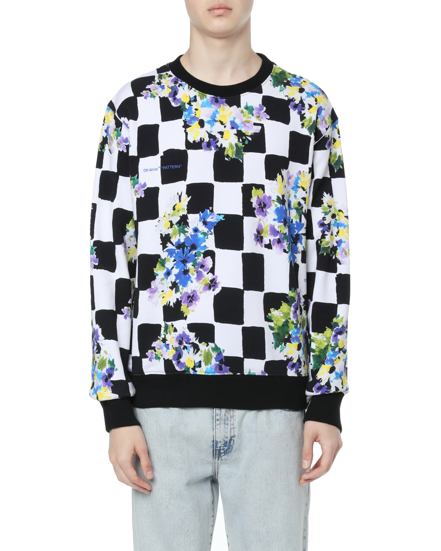 off white crew neck sweatshirt