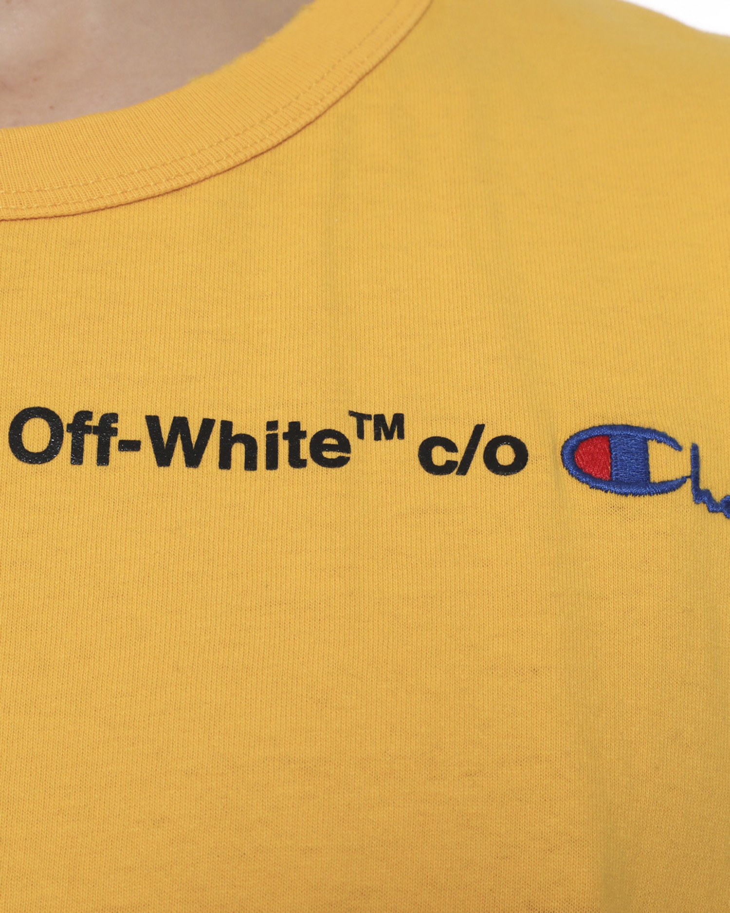 off white champion t shirt