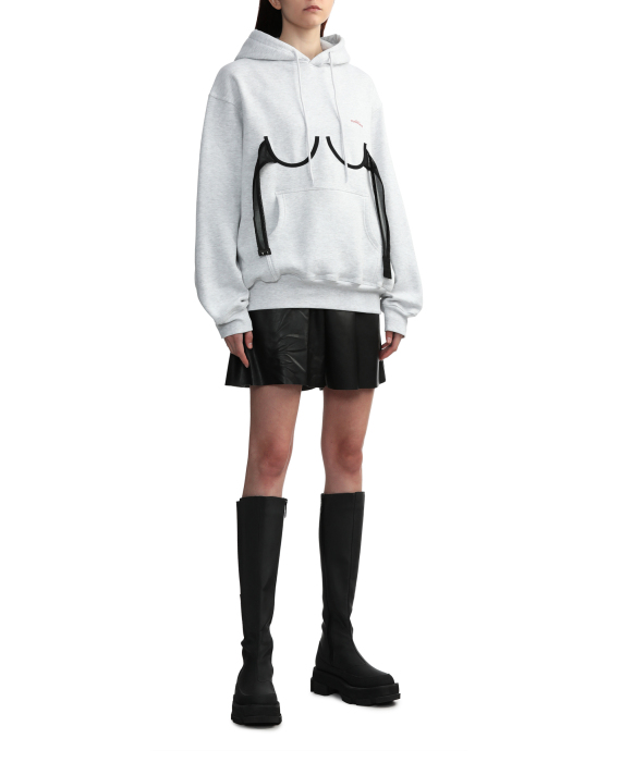 PUSHBUTTON Bra detail hoodie