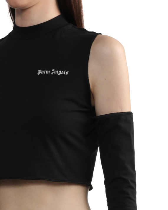 PALM ANGELS Logo cut-out mockneck top