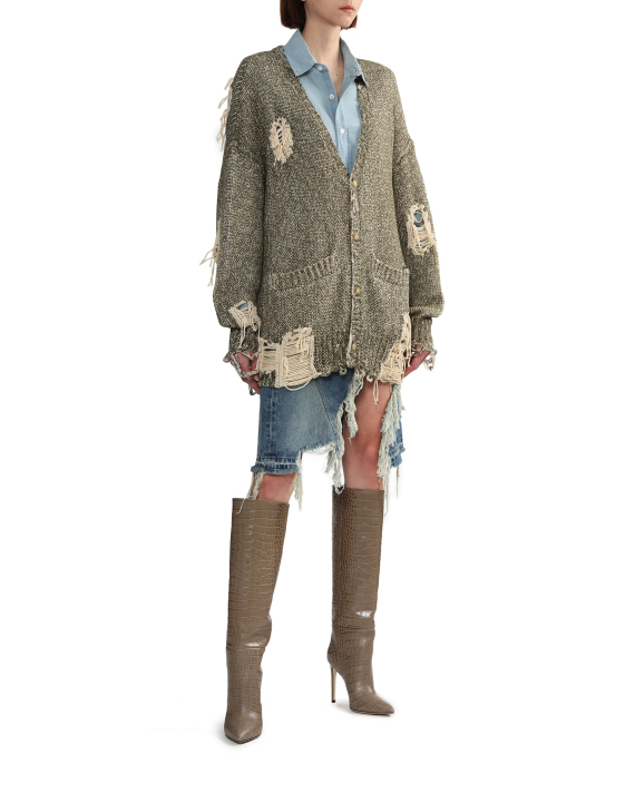 R13 Distressed jumbo cardigan