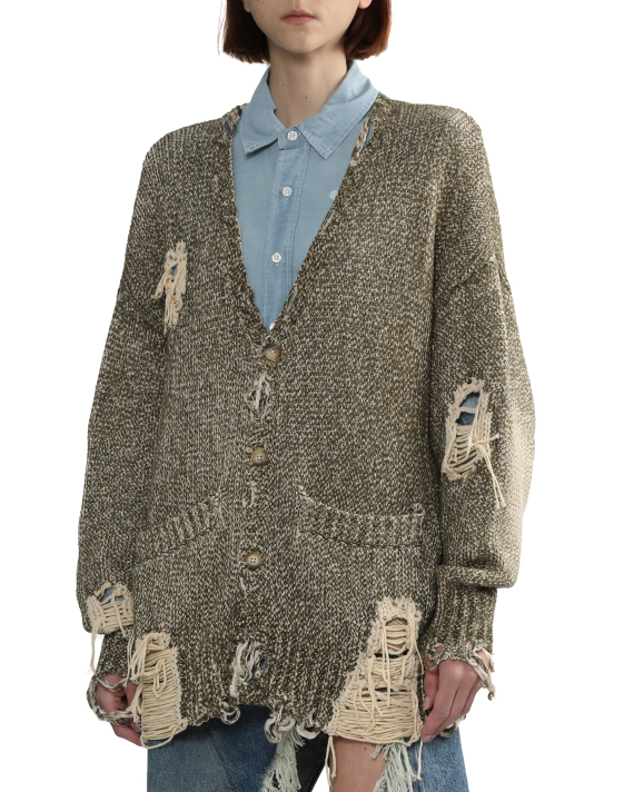 R13 Distressed jumbo cardigan
