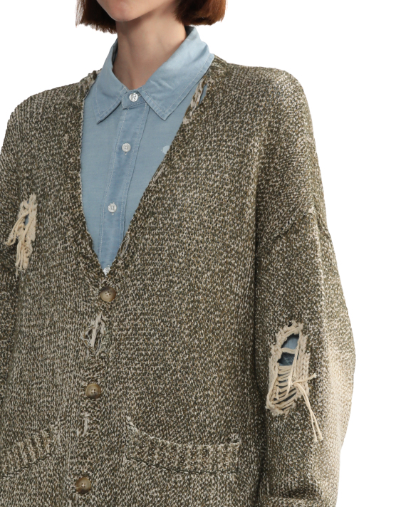 R13 Distressed jumbo cardigan