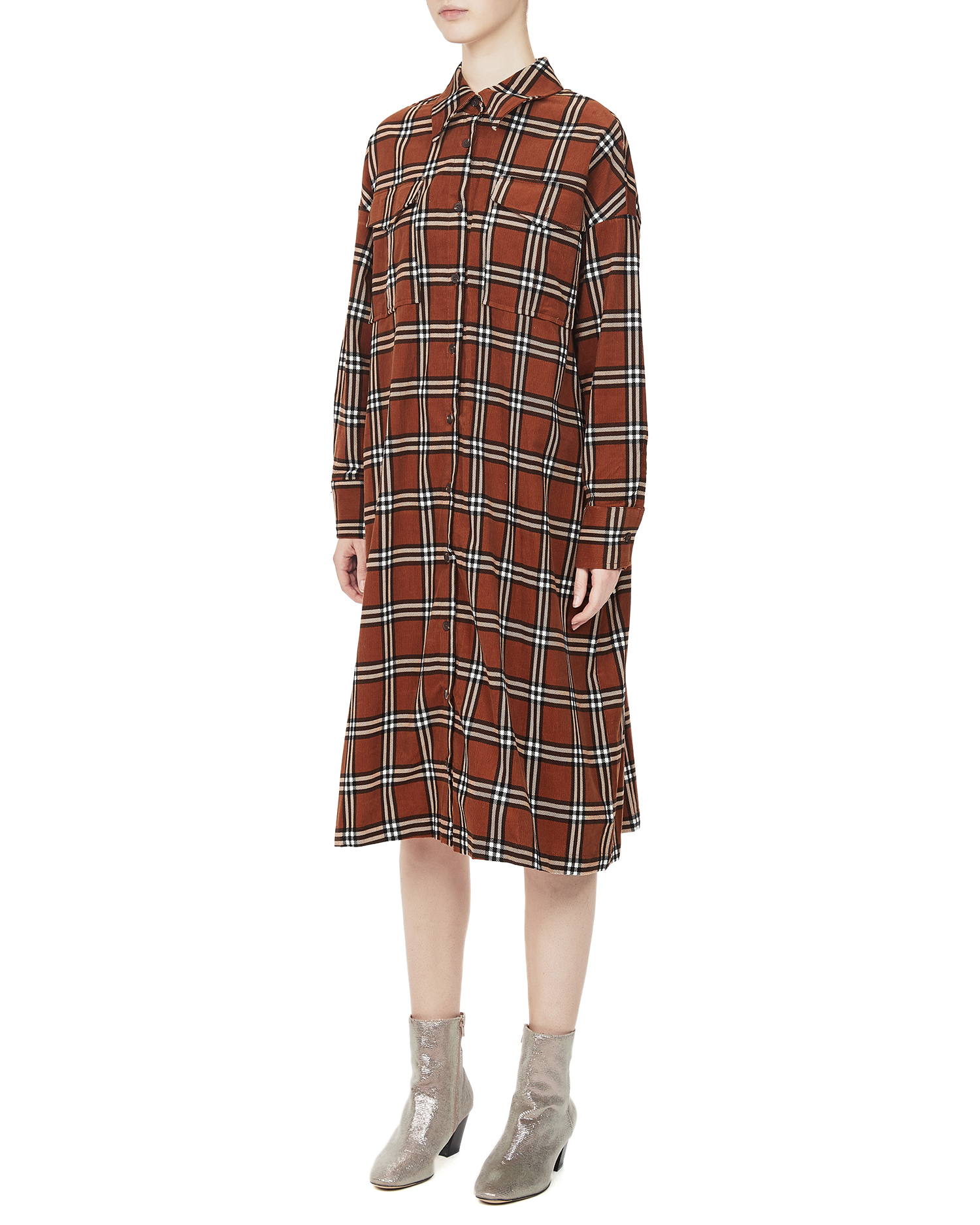 plaid corduroy dress