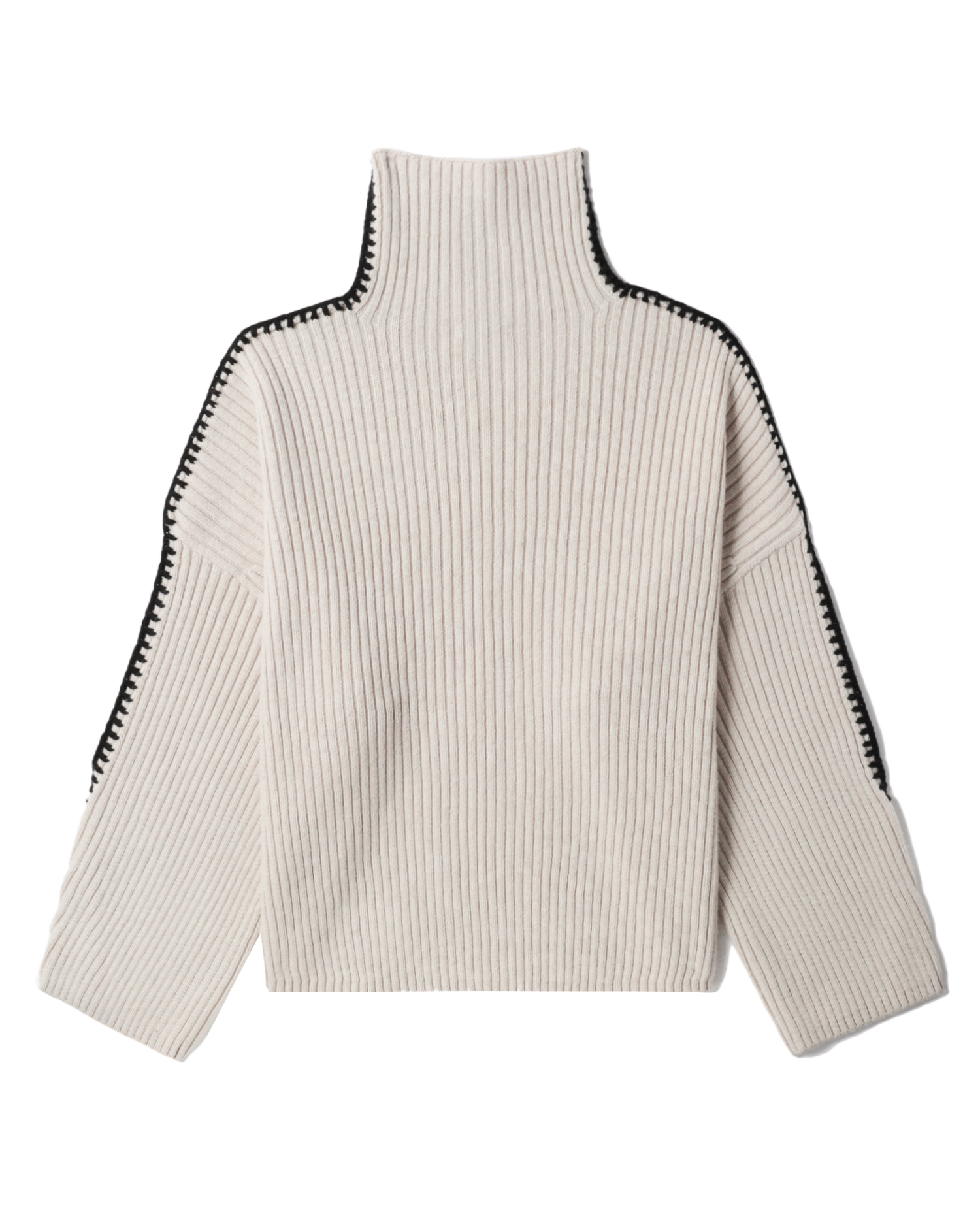 Rag & Bone Ingrid Ribbed Wool Turtleneck in White Womens Clothing Jumpers and knitwear Turtlenecks 