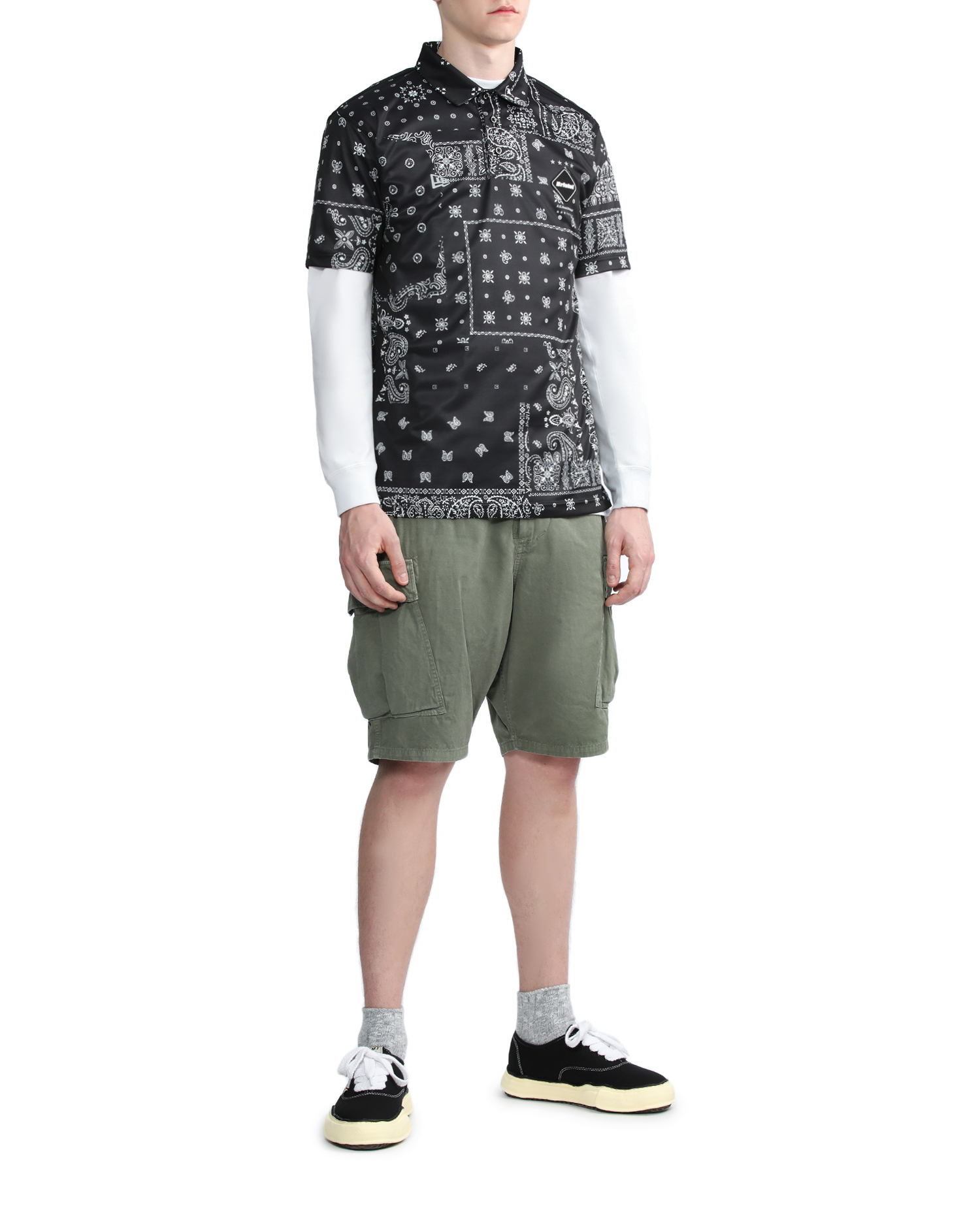 X New Era Bandana print polo shirt