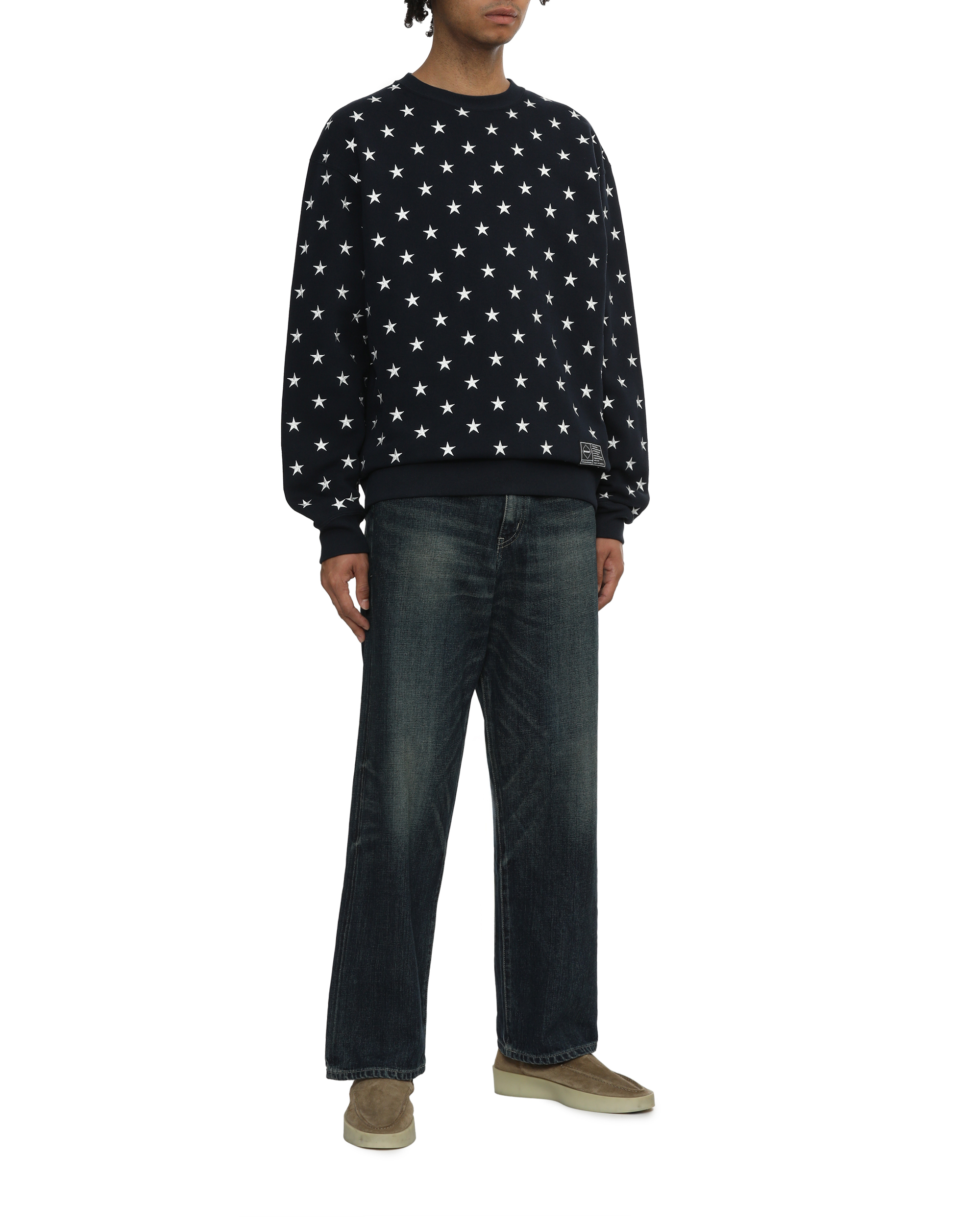F.C.REAL BRISTOL All over star crew neck sweatshirt | ITeSHOP
