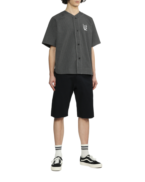UNIFORM EXPERIMENT Stripe logo baseball shirt