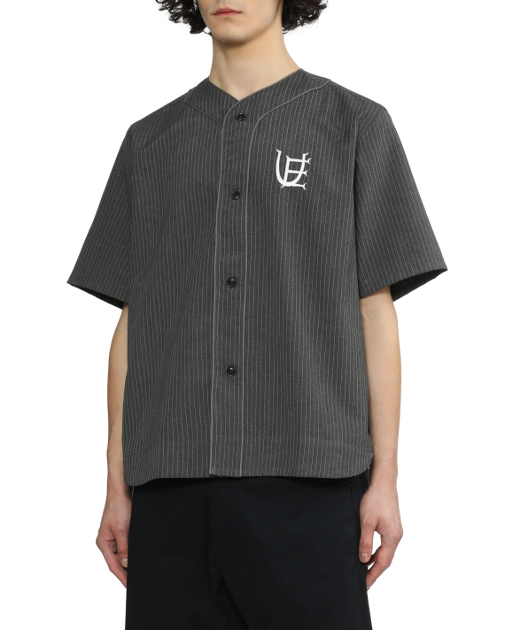 UNIFORM EXPERIMENT Stripe logo baseball shirt