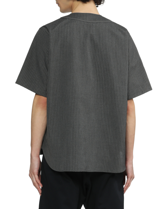 UNIFORM EXPERIMENT Stripe logo baseball shirt