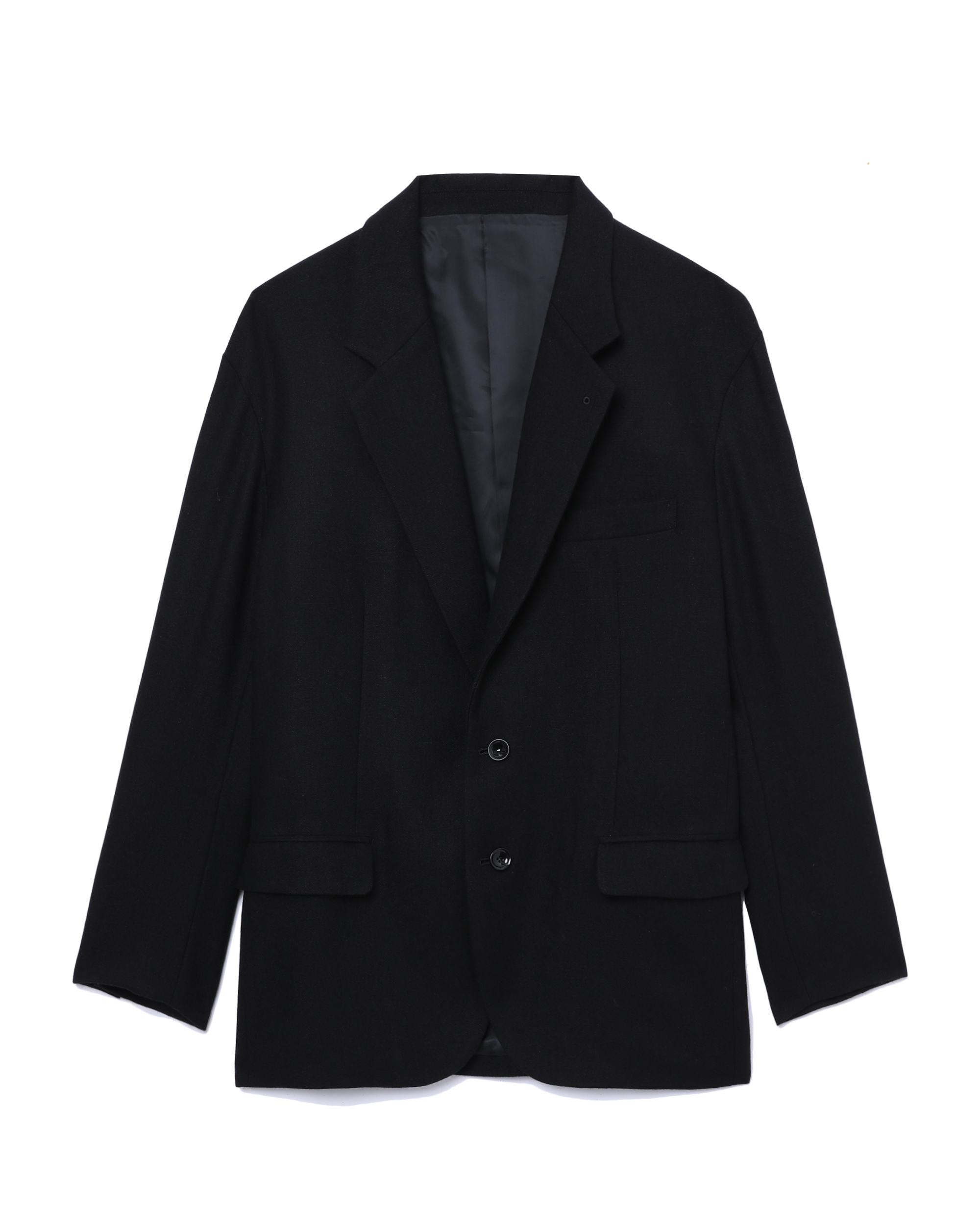 Blended wool classic two-button jacket