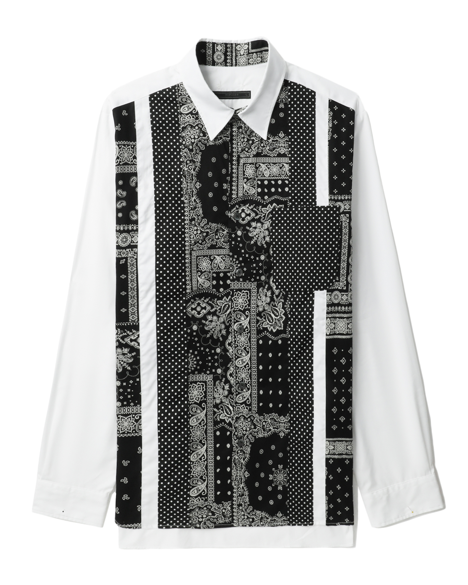 SOPHNET. Vertical panelled big shirt| ITeSHOP