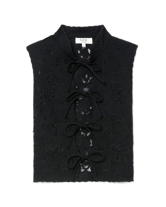 Sea Baylin Lace Vest in Black