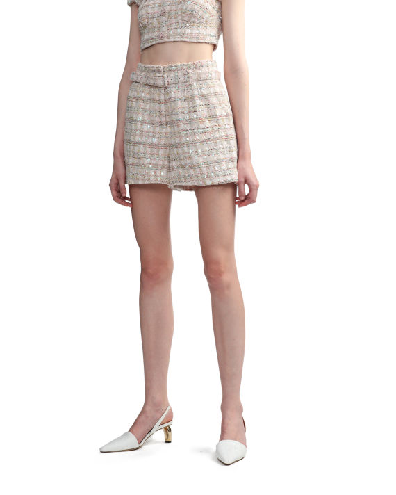 Sequin boucle shorts image number 2