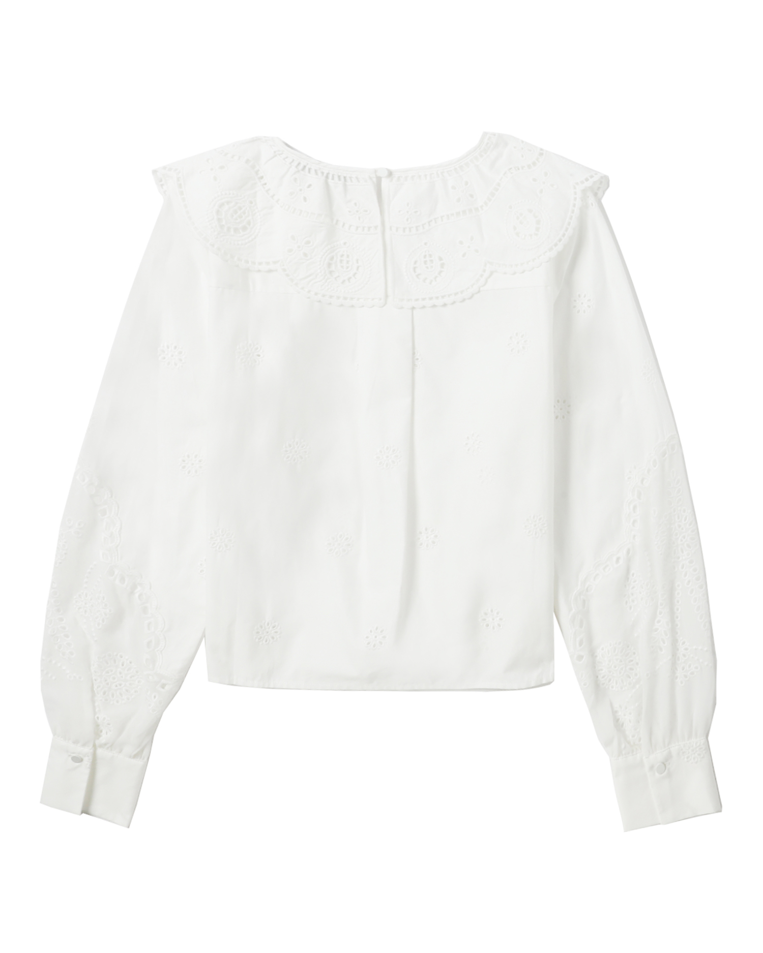Daisy cotton broderie anglaise shirt di Self-Portrait in Bianco Donna Abbigliamento da T-shirt e top da T-shirt 