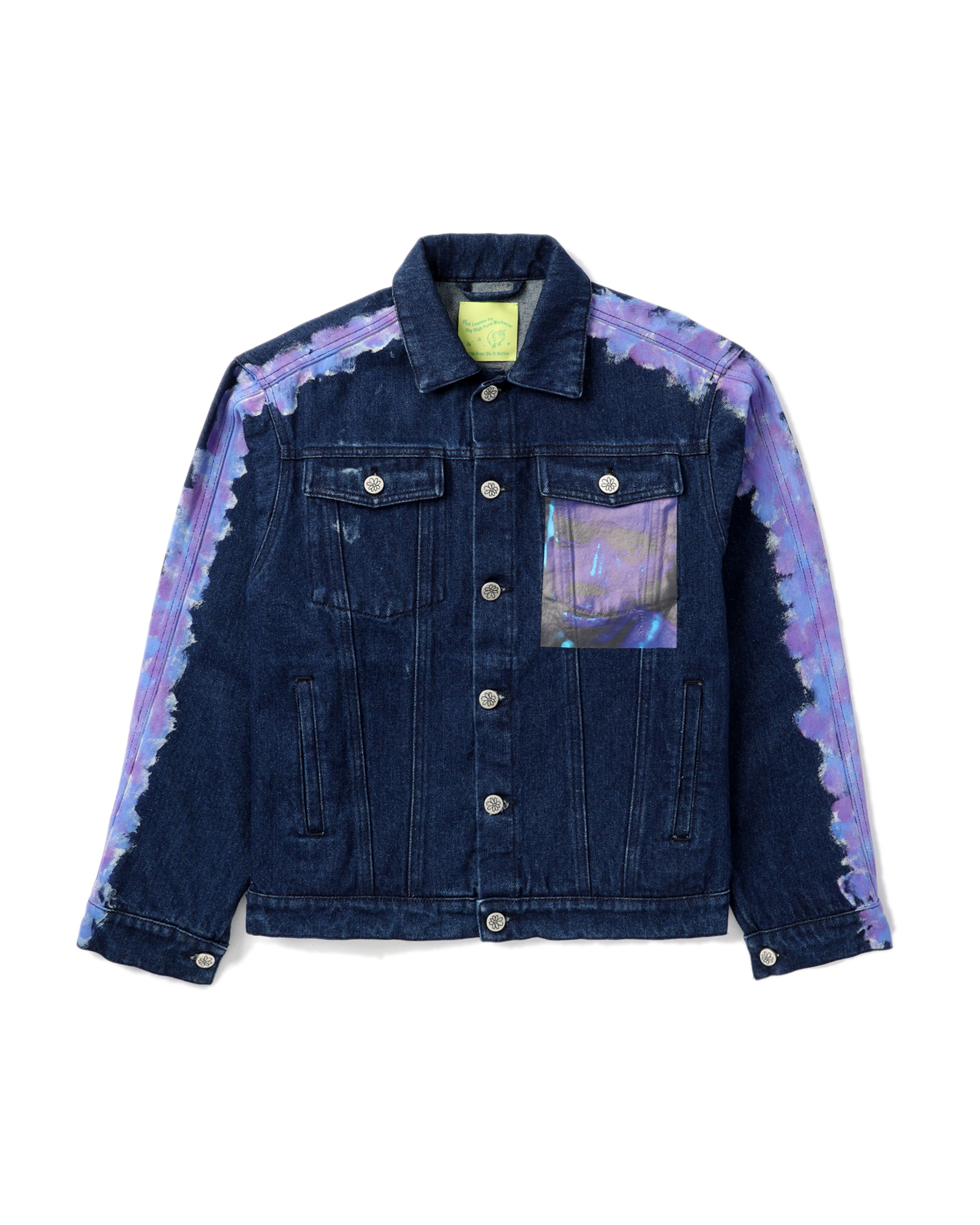 X Quil Lemons swirl denim jacket