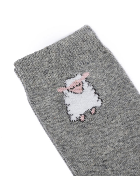 Sheep embroidered socks image number 2