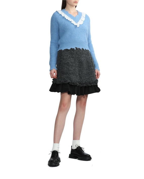 Lace trim sweater image number 1