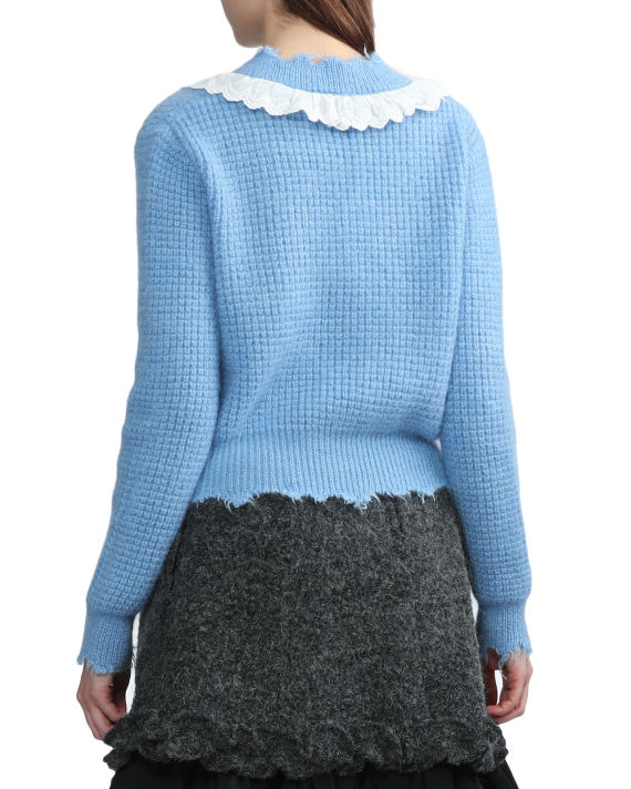 Lace trim sweater image number 3