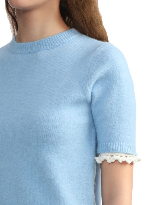 Lace-trimmed sweater image number 4