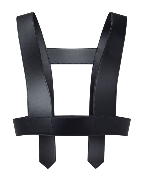 Leather-harness style belt image number 0