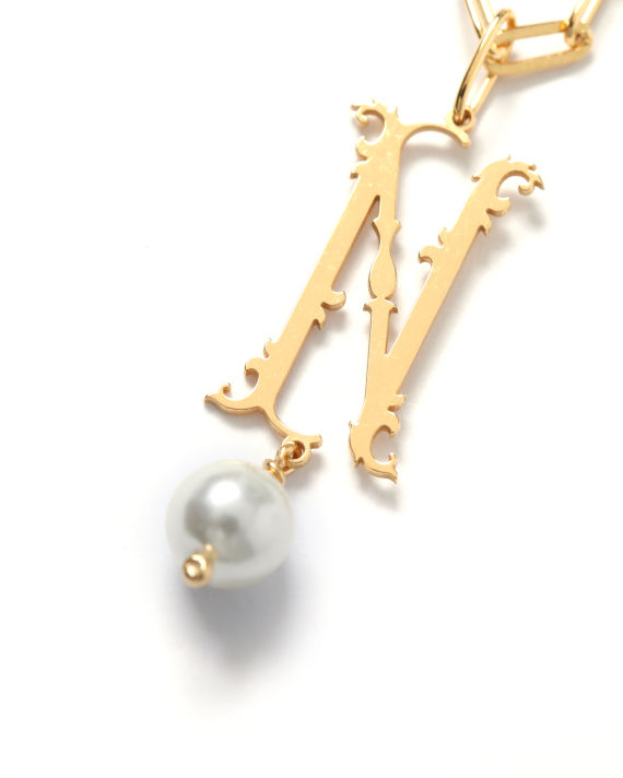 N Letter pearl-embellished necklace image number 2