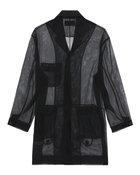 Sheer overcoat with embellishment image number 5