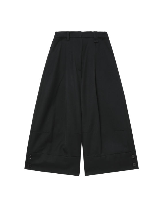 Wide leg trouser with hem cuff image number 0
