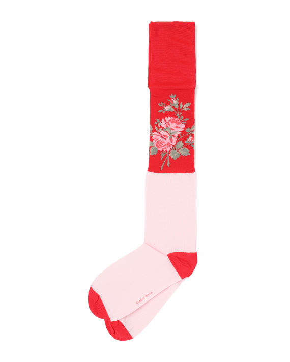Floral knee-high socks image number 1