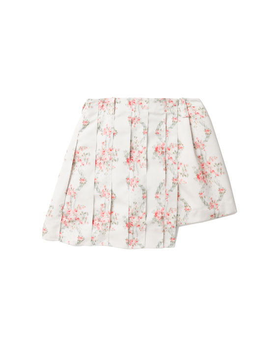 Asymmetric floral skirt image number 0