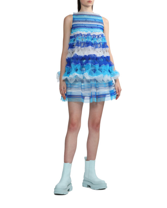 Blue stripe skirt image number 1