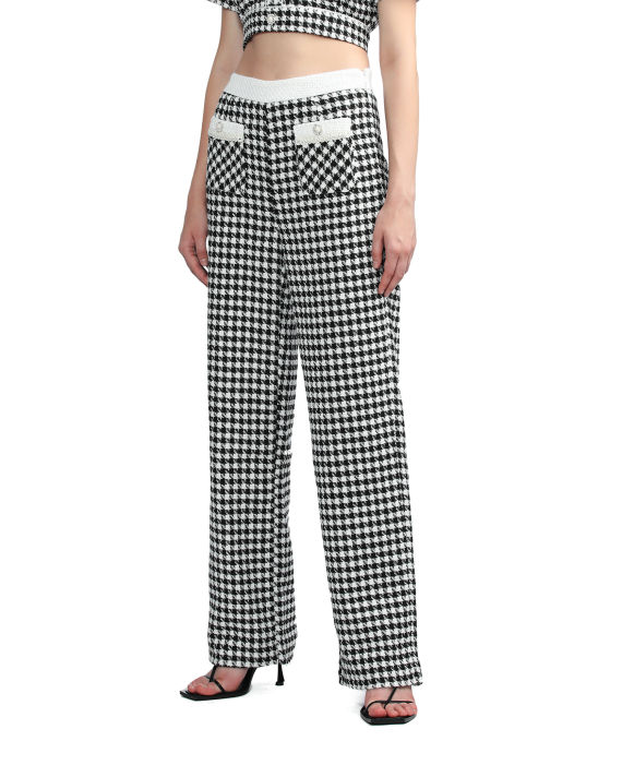 Relaxed houndstooth pants image number 2