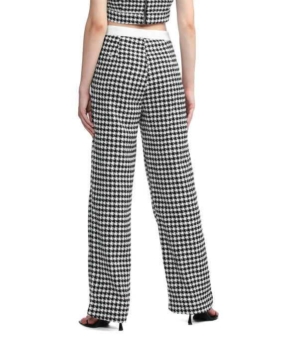 Relaxed houndstooth pants image number 3