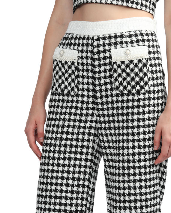 Relaxed houndstooth pants image number 4
