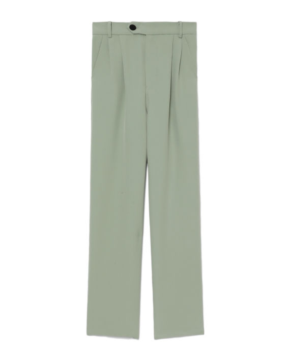 Pleated straight trousers image number 0