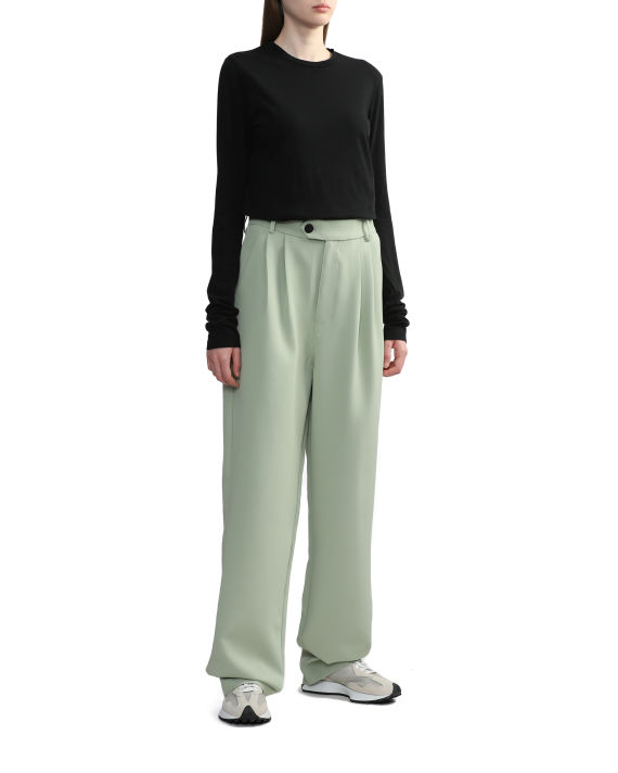 Pleated straight trousers image number 1