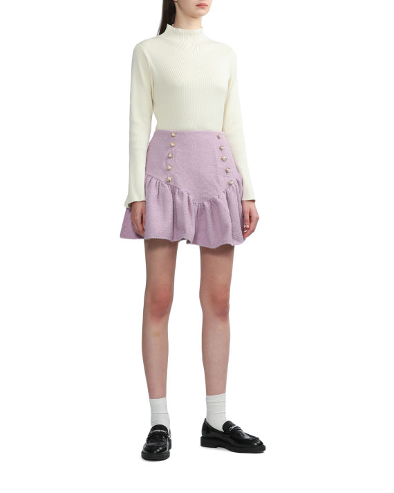 Embellished tweed mini skirt image number 1