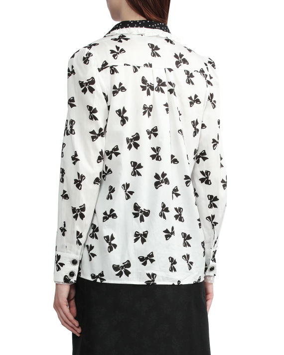 Asymmetric printed button shirt image number 3